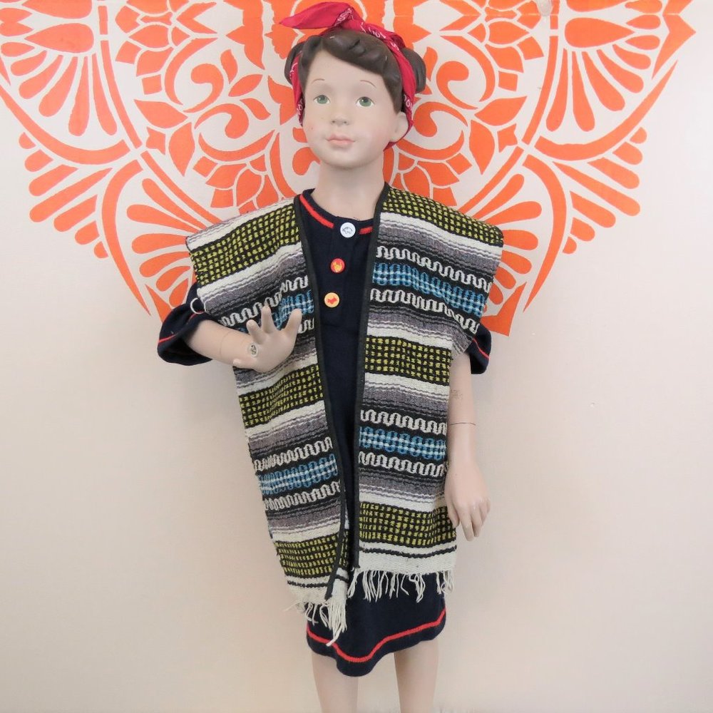 Vintage Child's Mexican Shawl Serape - Picture 1 of 1